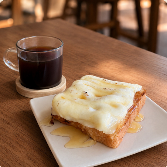 Café coado com brioche do Gaia Café