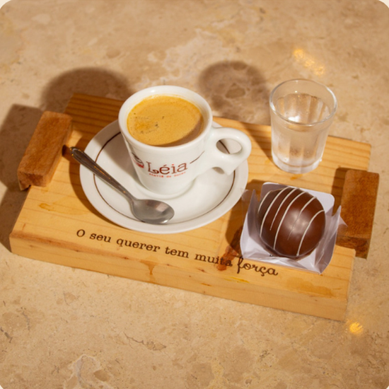 Café expresso com doce do Léia Ateliê de Doces